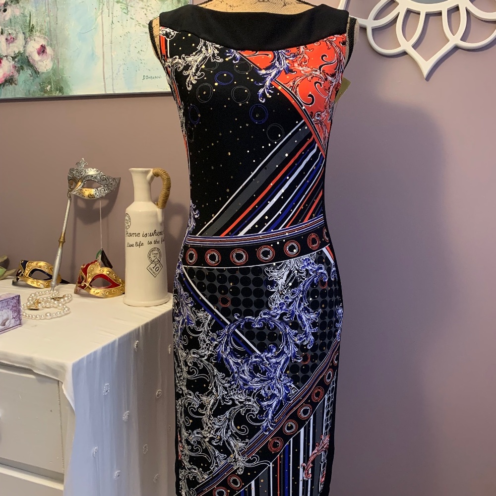 Joseph Ribkoff Knee length Sheath Dress Sz 8